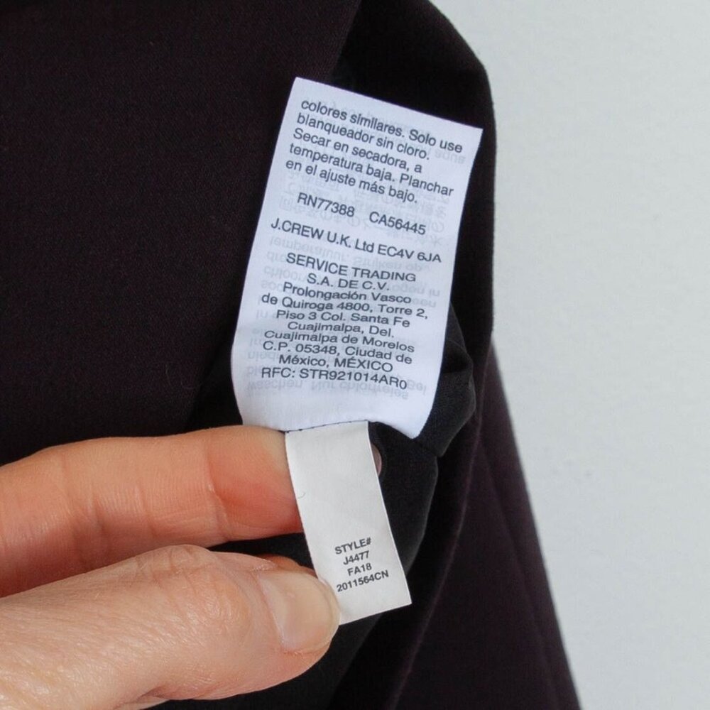 J. Crew Mercantile Womens Classic Work Blazer‎ Size 2 Black Single Breast Career - Picture 7 of 10